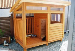 ゴールデン・ラブラドールの犬小屋には、最適な犬小屋です。
